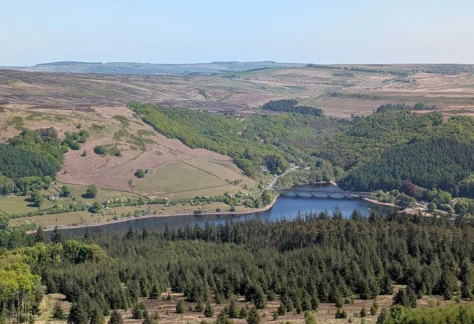 Scenic view from the top of Kinder Scout