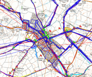 Walk routes around Fleckney