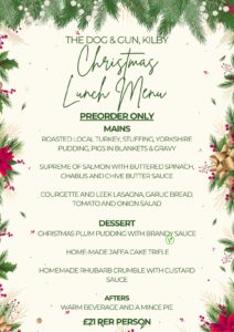 D&G Christmas Menu
