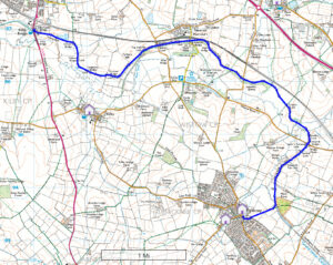 Fleckney to Kilby Bridge route