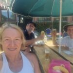 Yompers enjoying a free beer!