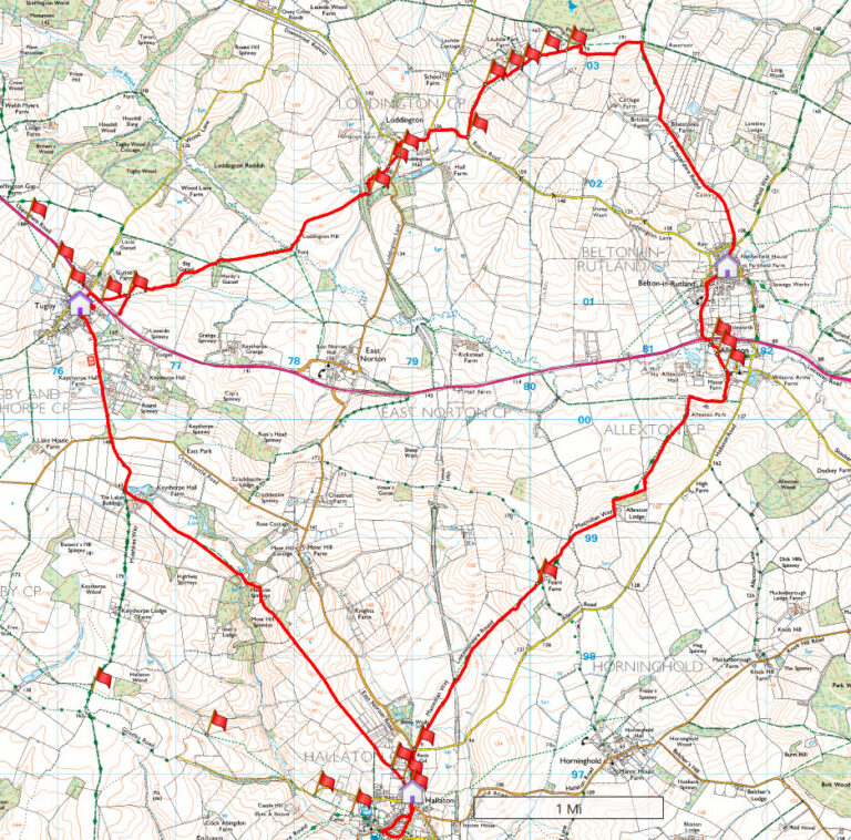 Hallaton 14 miler route