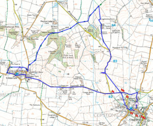 The route from Clipston to Sibbertoft