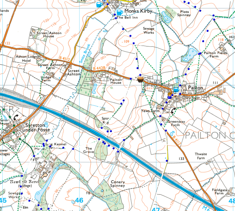 Pailton walk map